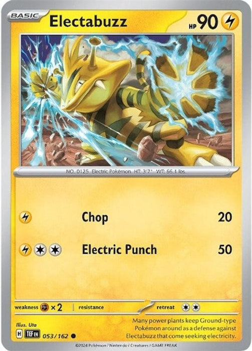 Electabuzz (#053/162) (SV05: Temporal Forces) Near Mint Reverse Holofoil