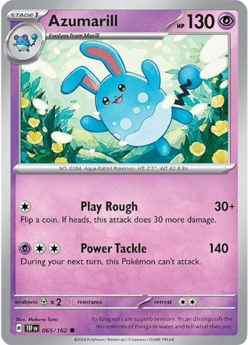Azumarill (#065/162) (SV05: Temporal Forces) Near Mint Reverse Holofoil