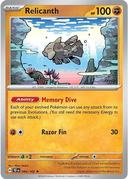 Relicanth - 084/162 (#084/162) (SV05: Temporal Forces) Near Mint Holofoil