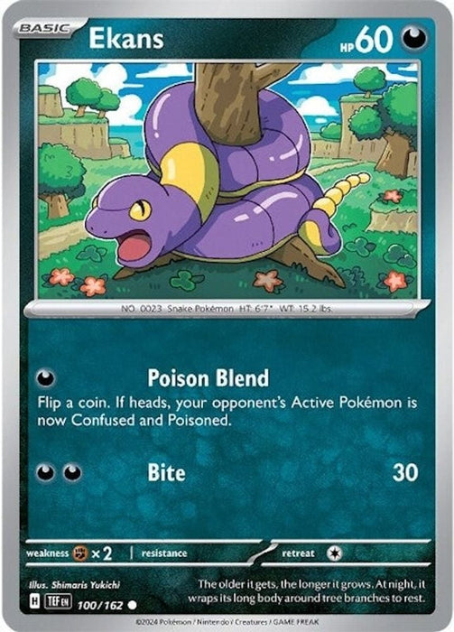 Ekans (#100/162) (SV05: Temporal Forces) Near Mint Reverse Holofoil
