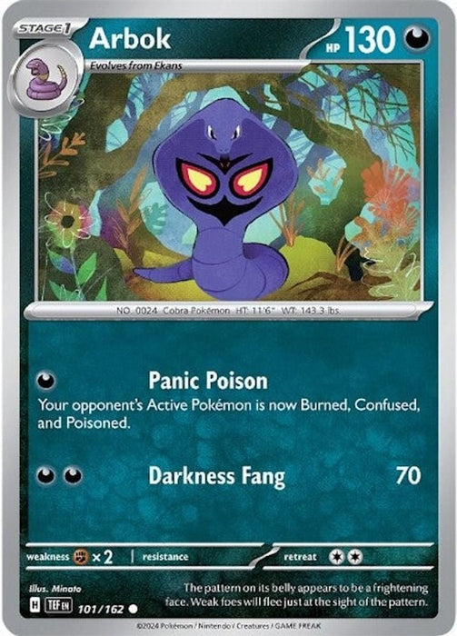 Arbok - 101/162 (#101/162) (SV05: Temporal Forces) Near Mint Reverse Holofoil