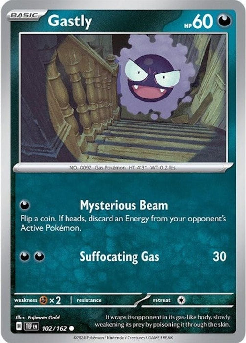 Gastly - 102/162 (#102/162) (SV05: Temporal Forces) Near Mint Reverse Holofoil