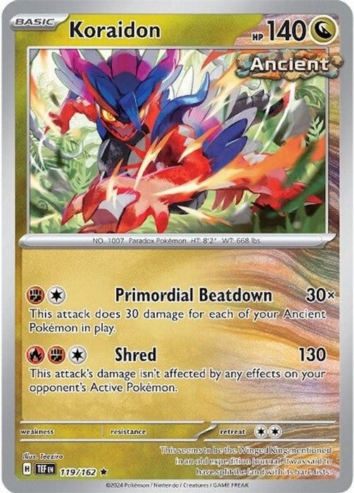 Koraidon (#119/162) (SV05: Temporal Forces) Near Mint Holofoil
