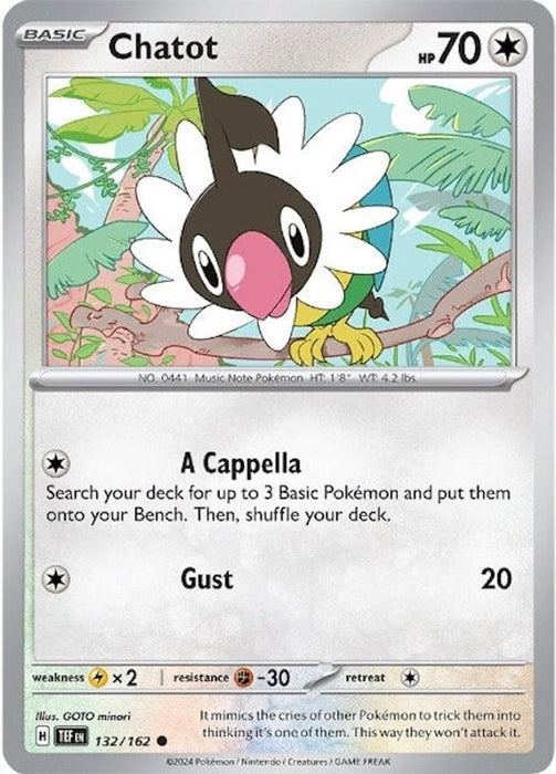 Chatot - 132/162 (#132/162) (SV05: Temporal Forces) Near Mint Reverse Holofoil