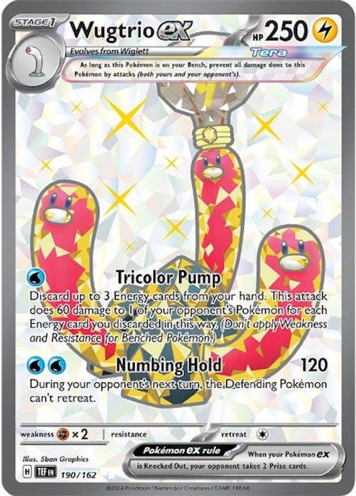 Wugtrio ex - 190/162 (#190/162) (SV05: Temporal Forces) Near Mint Holofoil