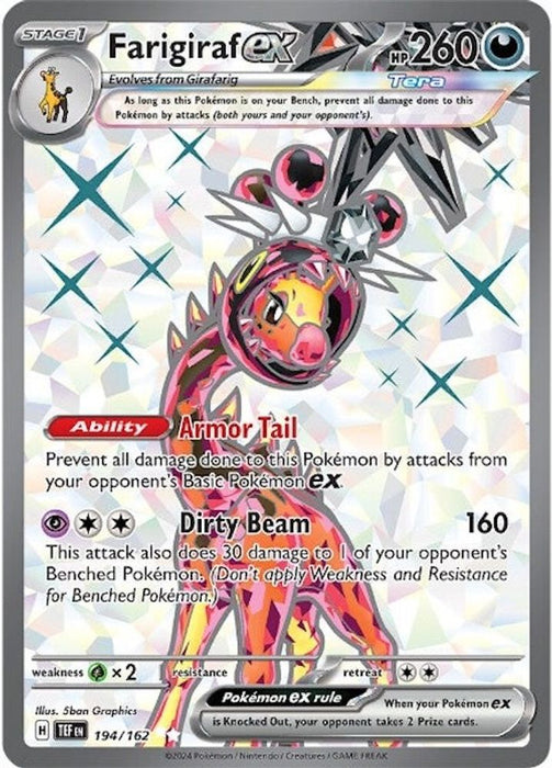 Farigiraf ex - 194/162 (#194/162) (SV05: Temporal Forces) Near Mint Holofoil