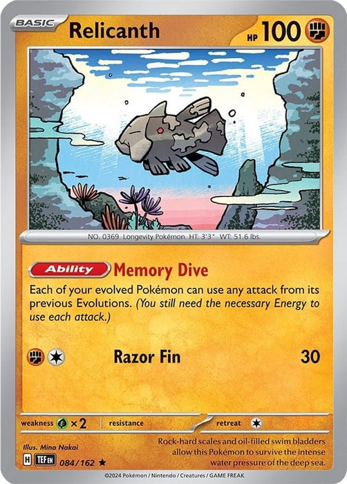Relicanth - 084/162 (#084/162) (Deck Exclusives) Near Mint