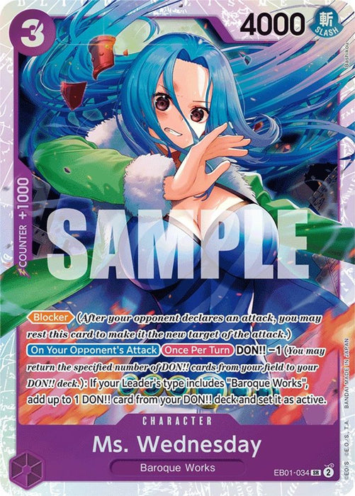 Ms. Wednesday (#EB01-034) (Extra Booster: Memorial Collection) Near Mint Foil