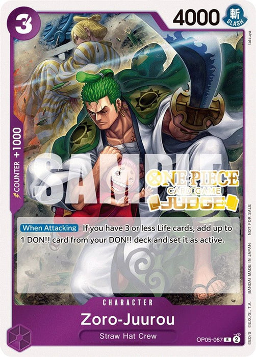 Zoro-Juurou (Judge Pack Vol. 3) (#OP05-067) (One Piece Promotion Cards) Near Mint Foil
