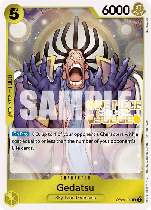 Gedatsu (Judge Pack Vol. 3) (#OP05-102) (One Piece Promotion Cards) Near Mint Foil