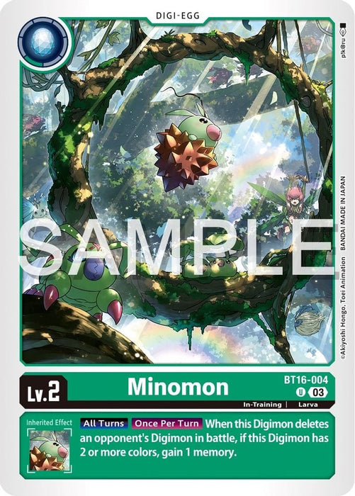 Minomon (#BT16-004 U) (Beginning Observer) Near Mint