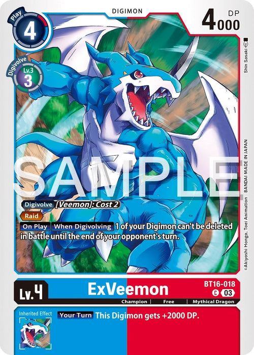 Image for ExVeemon (BT16-018 C) - Digimon Card Game