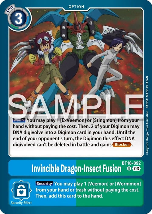 Invincible Dragon-Insect Fusion (#BT16-092 U) (Beginning Observer) Near Mint