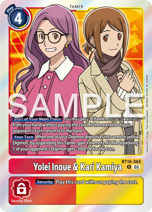 Image for Yolei Inoue & Kari Kamiya (BT16-084 R) - Digimon Card Game
