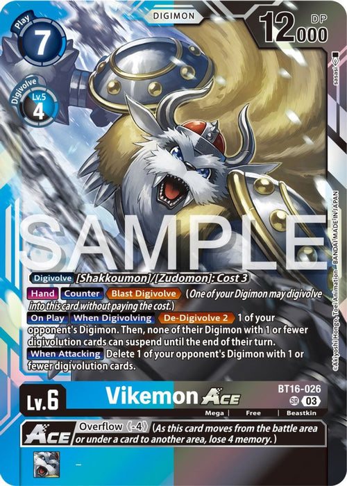Vikemon ACE (#BT16-026 SR) (Beginning Observer) Near Mint Foil