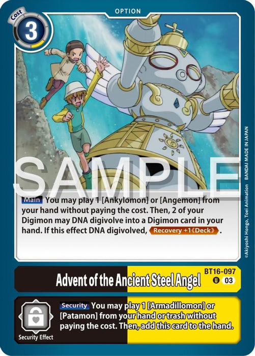 Advent of the Ancient Steel Angel (#BT16-097 U) (Beginning Observer) Near Mint