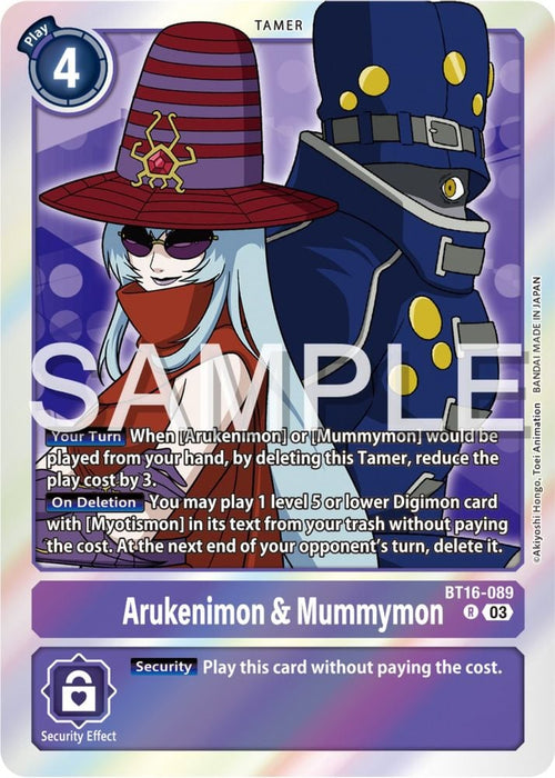 Arukenimon & Mummymon (#BT16-089 R) (Beginning Observer) Near Mint Foil