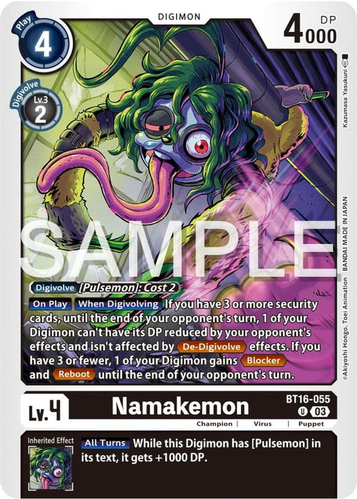 Namakemon (#BT16-055 U) (Beginning Observer) Near Mint