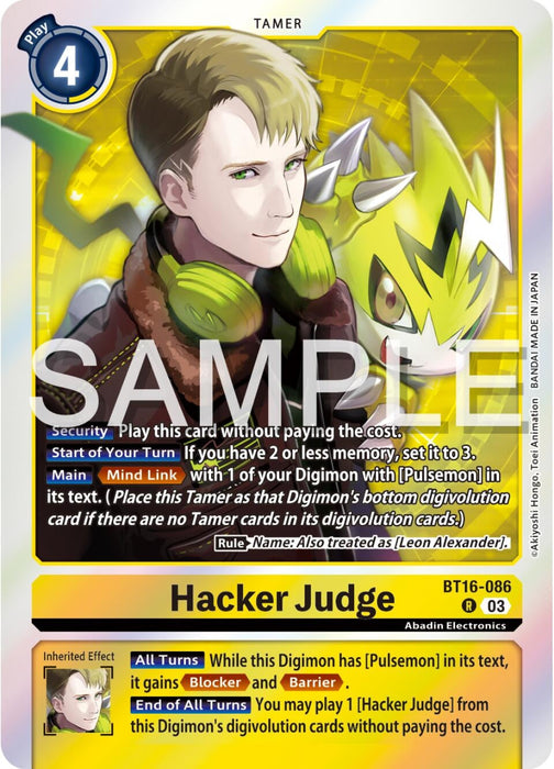 Image for Hacker Judge (BT16-086 R) - Digimon Card Game