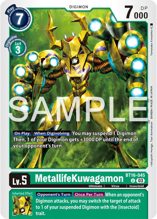 Image for MetallifeKuwagamon (BT16-045 U) - Digimon Card Game