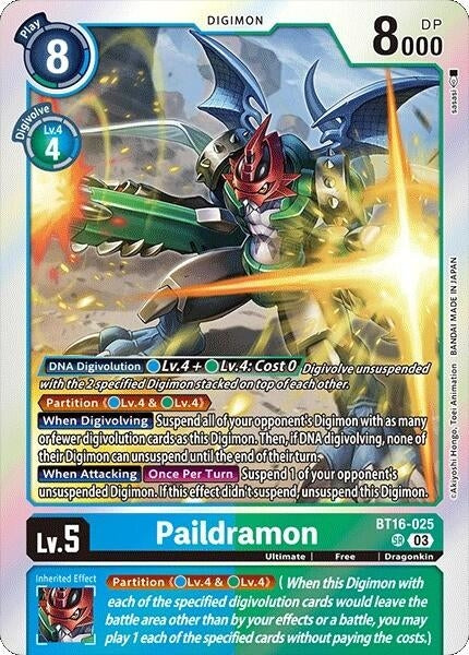 Image for Paildramon (BT16-025 SR) - Digimon Card Game