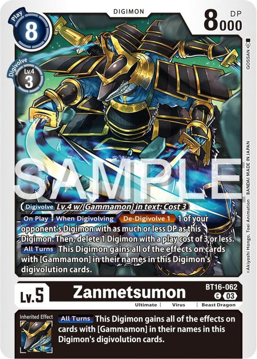 Zanmetsumon (#BT16-062 C) (Beginning Observer) Near Mint