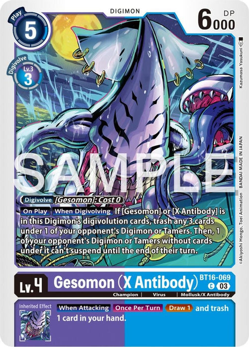 Gesomon (X Antibody) (#BT16-069 C) (Beginning Observer) Near Mint