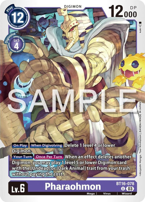 Pharaohmon (#BT16-078 U) (Beginning Observer) Near Mint