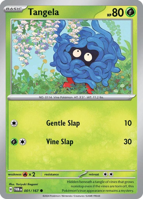 Tangela (#001/167) (SV06: Twilight Masquerade) Near Mint Reverse Holofoil