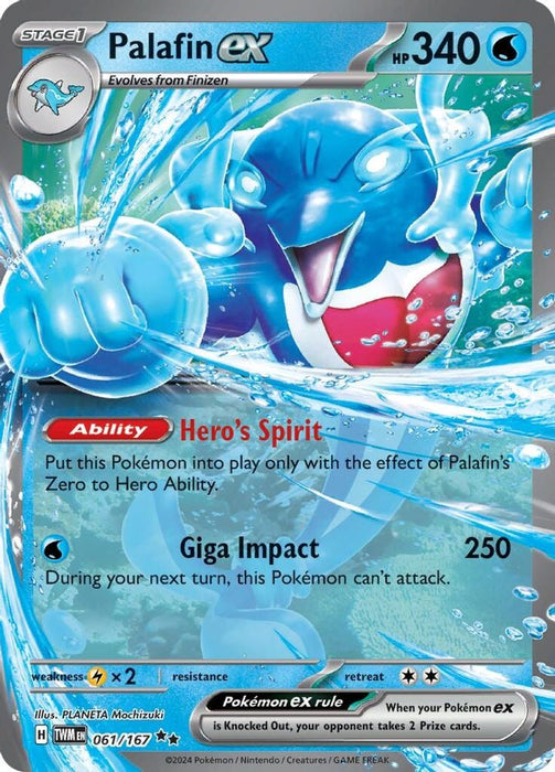 Palafin ex 061 167 (#061/167) (SV06: Twilight Masquerade) Near Mint Holofoil