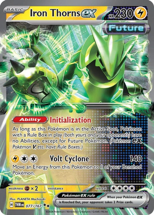 Iron Thorns ex 077 167 (#077/167) (SV06: Twilight Masquerade) Near Mint Holofoil