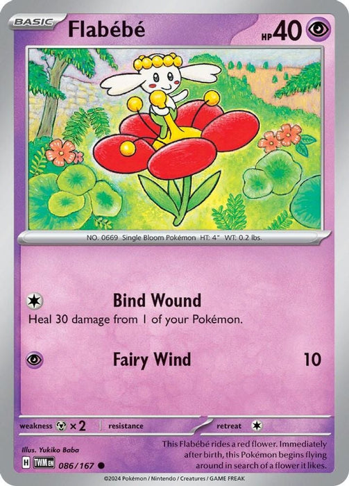Flabebe (#086/167) (SV06: Twilight Masquerade) Near Mint Reverse Holofoil