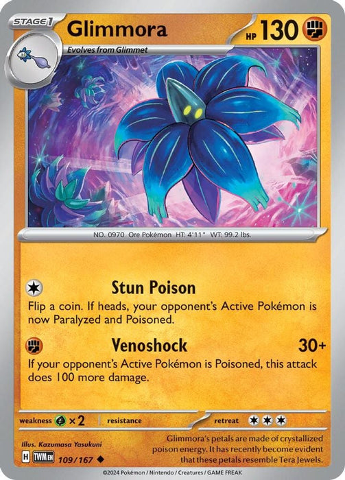 Glimmora (#109/167) (SV06: Twilight Masquerade) Near Mint Reverse Holofoil