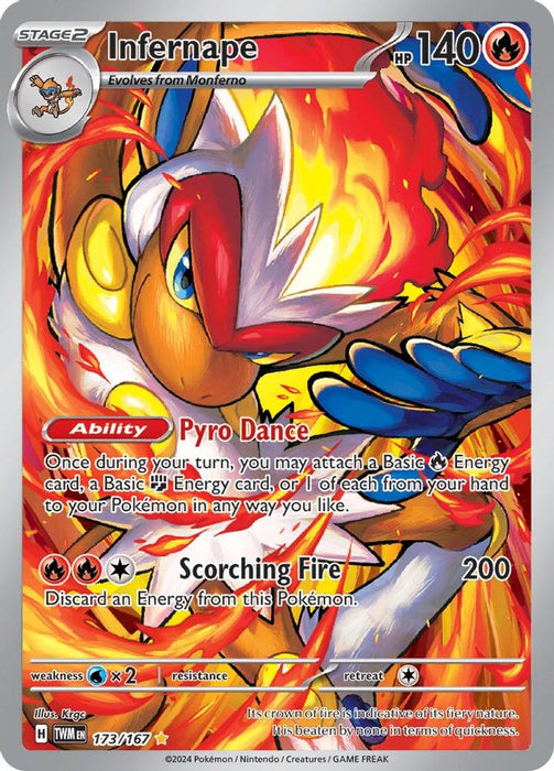 Infernape - 173/167 (#173/167) (SV06: Twilight Masquerade) Near Mint Holofoil