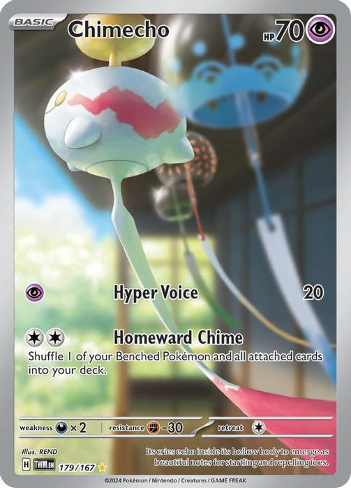 Chimecho - 179/167 (#179/167) (SV06: Twilight Masquerade) Near Mint Holofoil