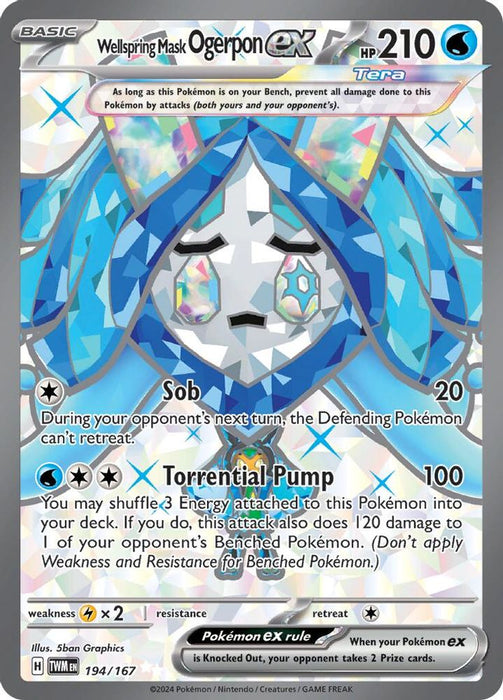 Wellspring Mask Ogerpon ex 194 167 (#194/167) (SV06: Twilight Masquerade) Near Mint Holofoil