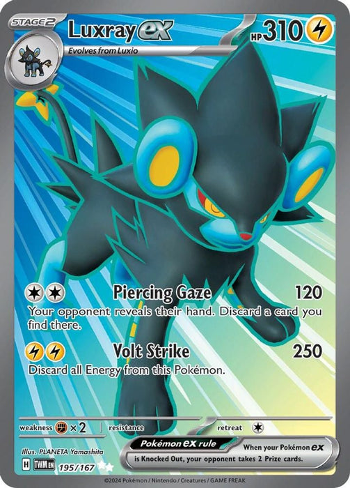 Luxray ex 195 167 (#195/167) (SV06: Twilight Masquerade) Near Mint Holofoil
