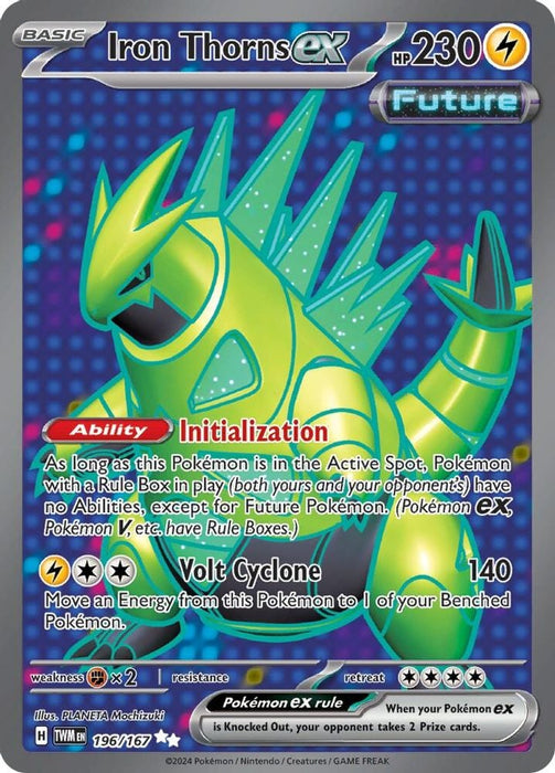 Iron Thorns ex 196 167 (#196/167) (SV06: Twilight Masquerade) Near Mint Holofoil
