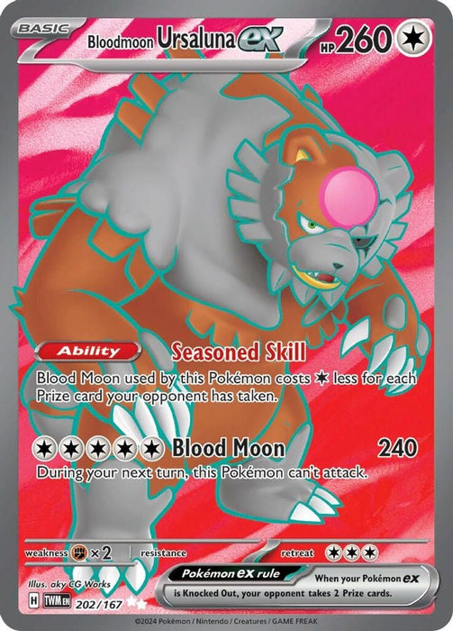 Bloodmoon Ursaluna ex 202 167 (#202/167) (SV06: Twilight Masquerade) Near Mint Holofoil