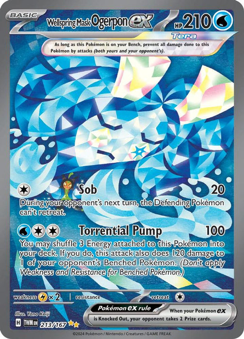 Wellspring Mask Ogerpon ex - 213/167 (#213/167) (SV06: Twilight Masquerade) Near Mint Holofoil