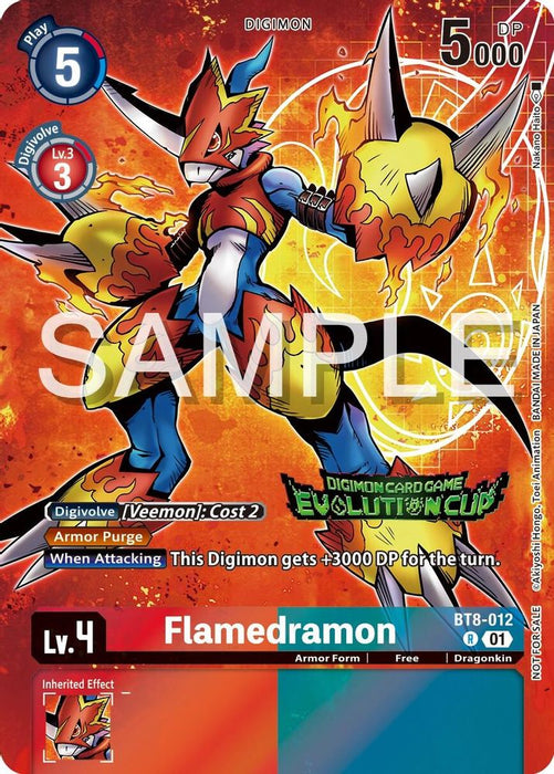 Flamedramon - BT8-012 (2024 Evolution Cup) (#BT8-012 R) (New Awakening) Near Mint Foil