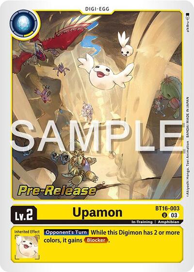 Upamon (#BT16-003 U) (Beginning Observer Pre-Release Cards)