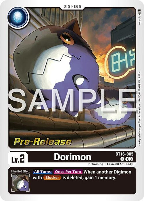 Dorimon (#BT16-005 U) (Beginning Observer Pre-Release Cards) Near Mint Foil
