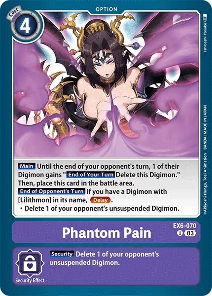 Image for Phantom Pain (EX6-070 U) - Digimon Card Game