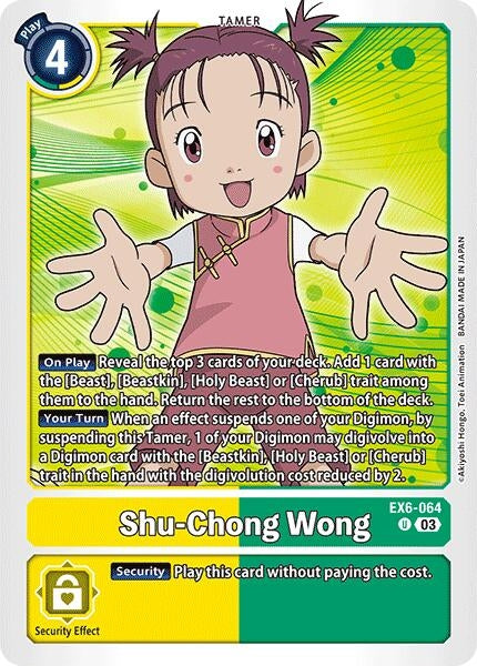 Image for Shu-Chong Wong (EX6-064 U) - Digimon Card Game