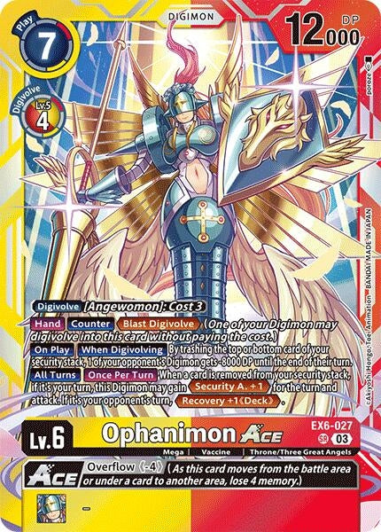 Image for Ophanimon ACE (EX6-027 SR) - Digimon Card Game