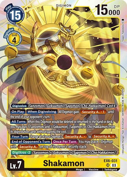 Image for Shakamon (EX6-031 SR) - Digimon Card Game