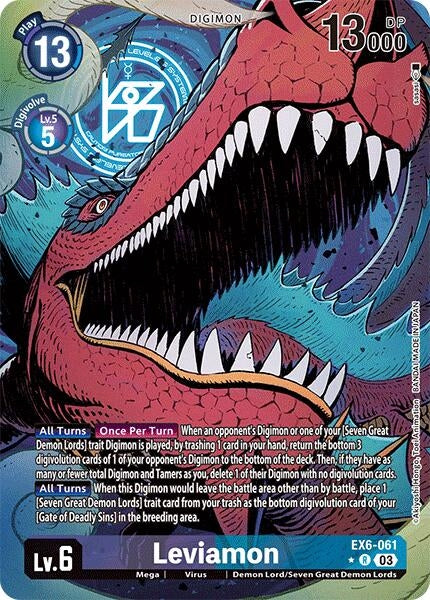 Image for Leviamon (Alternate Art) (EX6-061 R) - Digimon Card Game