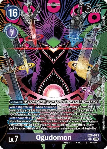 Image for Ogudomon (Alternate Art) (EX6-073 SEC) - Digimon Card Game