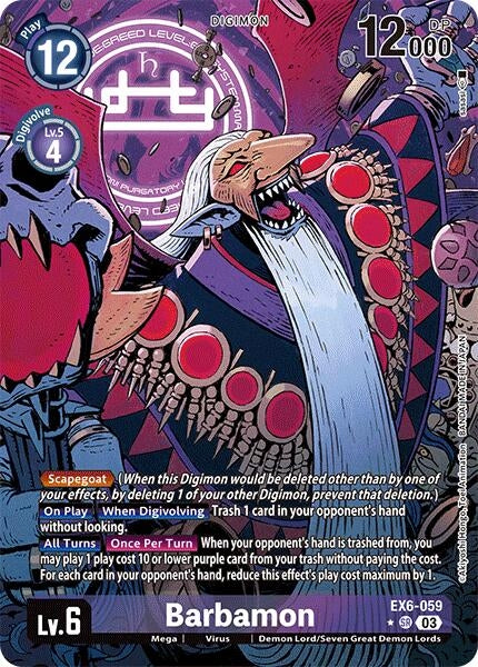 Image for Barbamon (Alternate Art) (EX6-059 SR) - Digimon Card Game